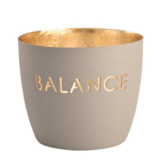 Windlicht Balance flannel/gold