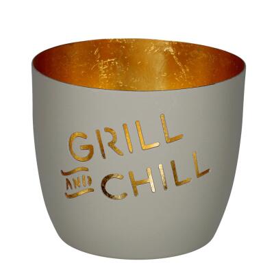 Windlicht Grill and Chill flannel/gold