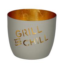 Windlicht Grill and Chill flannel/gold