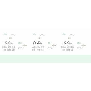 Mini Tischlicht mint -Schön, dass du mit mir feierst (163) - 5 Stück