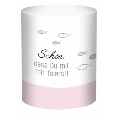 Mini Tischlicht rosa -Schön, dass du mit mir feierst (162) - 5 Stück