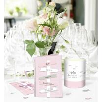 Mini Tischlicht rosa -Schön, dass du mit mir feierst (162) - 5 Stück