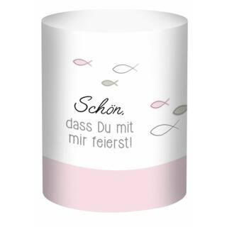 Mini Tischlicht rosa -Schön, dass du mit mir feierst (162) - 5 Stück