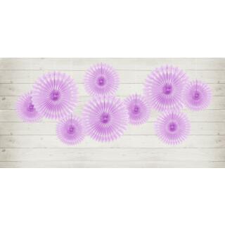 Rosetten aus Seidenpapier, 3 Stück -  lavender