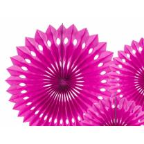 Rosetten aus Seidenpapier, 3 Stück -  dark pink