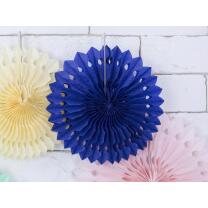 Rosetten aus Seidenpapier, 3 Stück -  marineblau