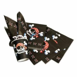 Servietten - Pirat Jolly Roger, 20 Stück