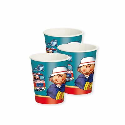 Pappbecher - Feuerwehr Benny Brandmeister, 8 Stück
