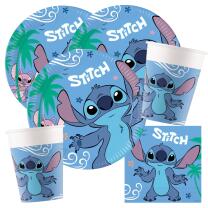 Stitch und Angel, 52-teiliges Party Set Kindergeburtstag