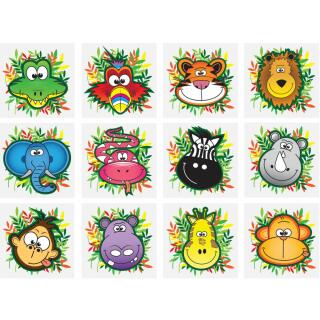 Fun Tattoos Safari Dschungeltiere