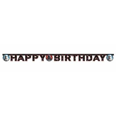 Girlande Happy Birthday Star Wars, 1,6 m