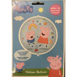 Folienballon Peppa Pig 46 cm mit Ballongewicht