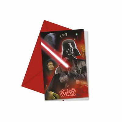 Einladungskarten Star Wars Heroes, 6 Stück