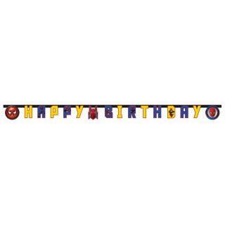 Spiderman Homecoming - Girlande Happy Birthday