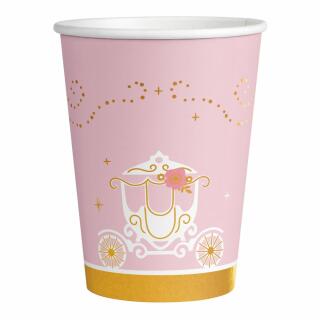 Pappbecher Prinzessin - Princess for a day, 8 Stück