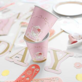 Pappbecher Prinzessin - Princess for a day, 8 Stück