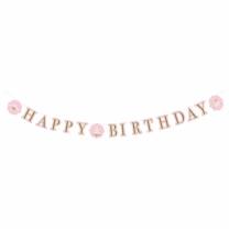 Girlande Happy Birthday Prinzessin - Princess for a day