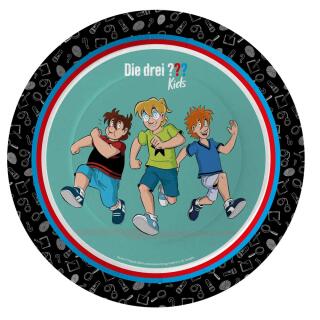 44-teiliges Party-Set - Drei Fragezeichen ??? Kids - Detektive - Teller Becher Servietten Trinkhalme für 8 Kinder