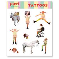 Tattoos - Pippi Langstrumpf - 1 Bogen mit 9 Tattoos
