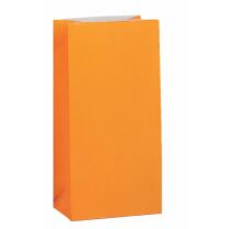 Papier - Partytüten orange, 12 Stück