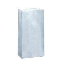 Papier - Partytüten silber, 10 Stück