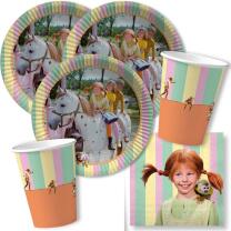Partyset Pippi Langstrumpf für 8 Gäste - Teller...