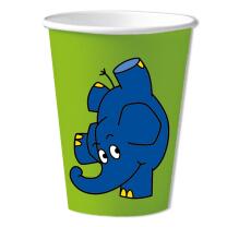 44-teiliges Party-Set - Sendung mit dem Elefanten - Teller Becher Servietten Trinkhalme für 8 Kinder