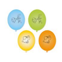 52-teiliges Party-Set - Sendung mit dem Elefanten - Teller Becher Servietten Luftballons Trinkhalme für 8 Kinder