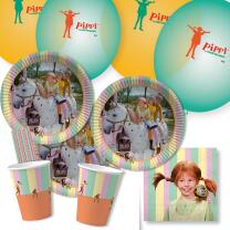 52-teiliges Party-Set - Pippi Langstrumpf - Teller Becher...
