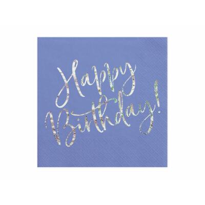 Servietten - Happy Birthday marineblau, 20 Stück