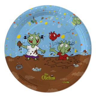 68-teiliges Party-Set - Die Olchis - Teller Becher Servietten Trinkhalme für 16 Kinder