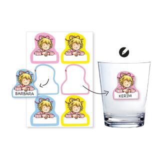 48-teiliges Party-Set - Meine Freundin Conni - Teller Namensaufkleber Servietten Trinkhalme  für 8 Kinder