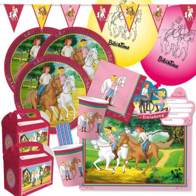 71-teiliges Party-Set - Bibi und Tina - für 6 - 8 Kinder