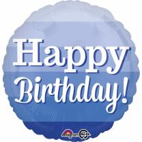 Folienballon Happy Birthday blau 43 cm
