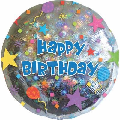Folienballon Happy Birthday Konfetti 43 cm