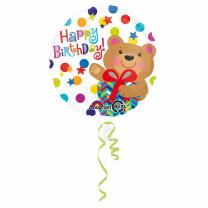 Folienballon Happy Birthday Bär 43 cm