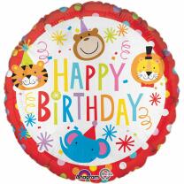 Folienballon Happy Birthday Zirkus 43 cm