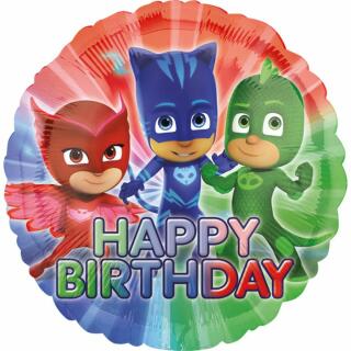 Folienballon Happy Birthday PJ Masks  43 cm