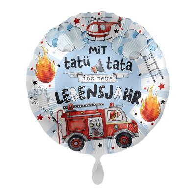 Folienballon Feuerwehr Geburtstag tatü tata, 43 cm