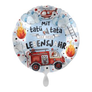 Folienballon Feuerwehr Geburtstag tatü tata, 43 cm