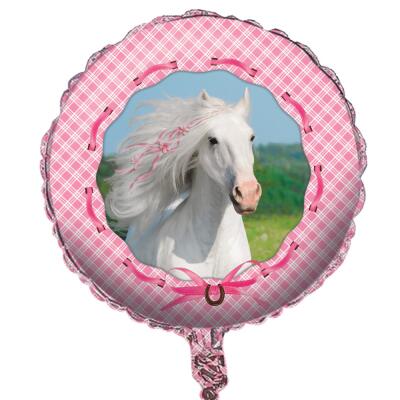 Folienballon weisses Pferd  45 cm