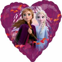 Folienballon Herz Frozen 2 Anna Elsa 43 cm
