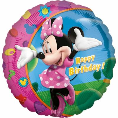 Folienballon Minnie Mouse - Happy Birthday  43 cm