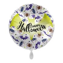 Folienballon Halloween - Spinnen und Fledermäuse, 43 cm