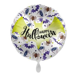 Folienballon Halloween - Spinnen und Fledermäuse, 43 cm