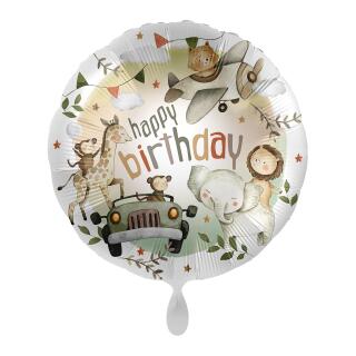 Folienballon Happy Birthday - Safari, 43 cm