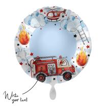 Folienballon Feuerwehr personalisierbar, 71 cm