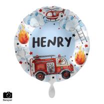Folienballon Feuerwehr personalisierbar, 71 cm