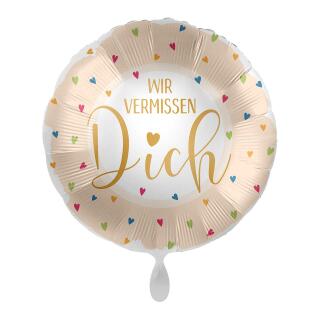 Folienballon Wir vermissen Dich, 43 cm