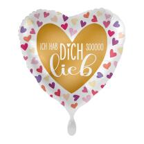 Folienballon Ich hab Dich sooooo lieb, 43 cm